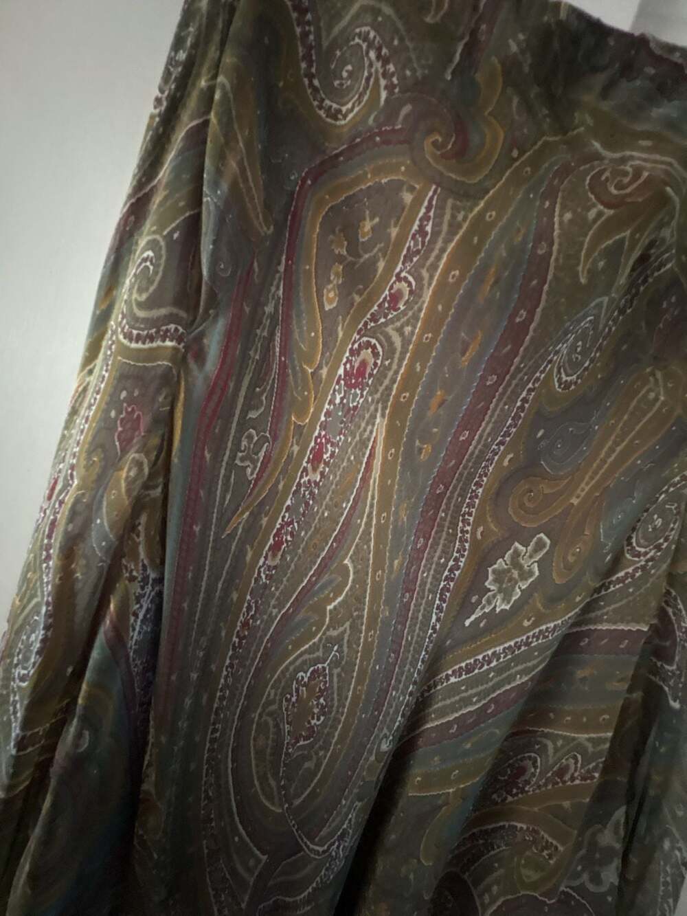 Ralph Lauren Paisley Print High-Low Midi Skirt - Picture 13 of 14